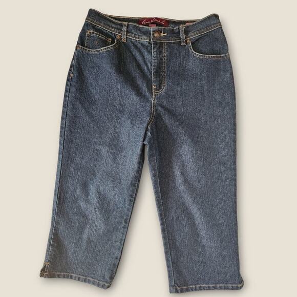 Gloria Vanderbilt Capris Women's Size 6 dark wash Amanda Capri - Picture 1 of 5